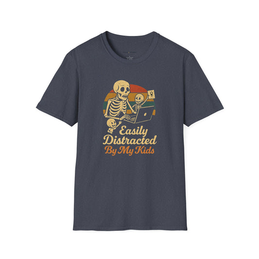 Easily Distracted by My Kids Skeleton T-Shirt